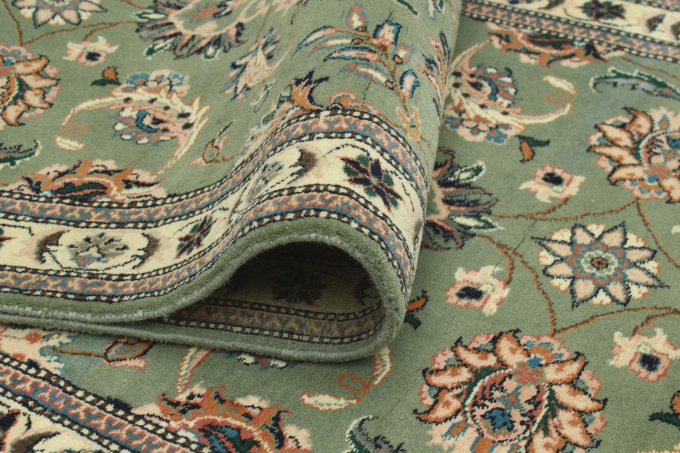 Pak-Persian Emil Light Green/Ivory Runner, 2'8x13'11
