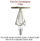 Chandelier Clip-On Premium Lampshade 3"x4"x4", Sand-Linen