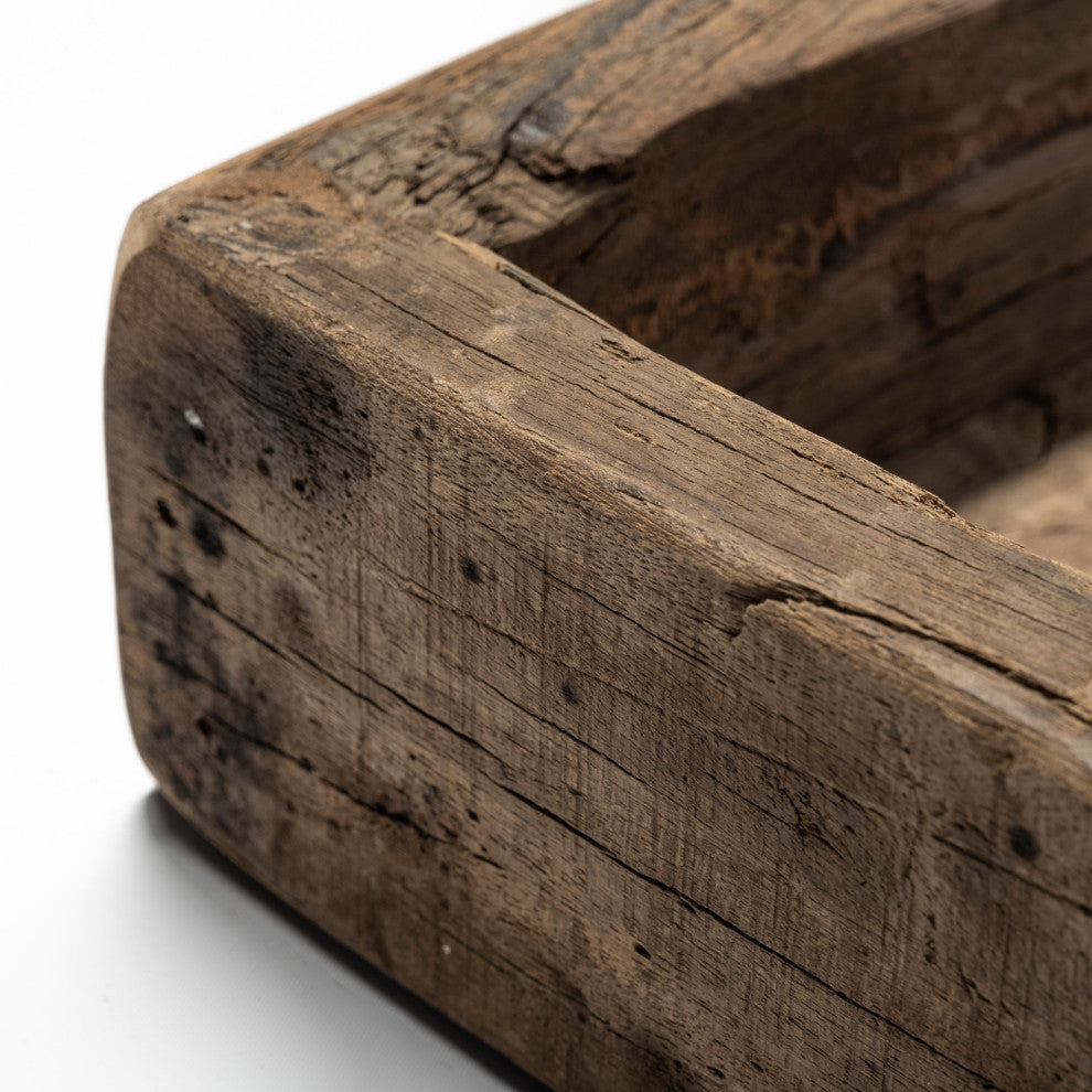 Carson Brown Reclaimed Wood Tray, Small