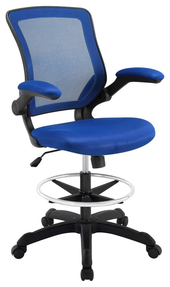 Modway Veer Drafting Stool, Blue