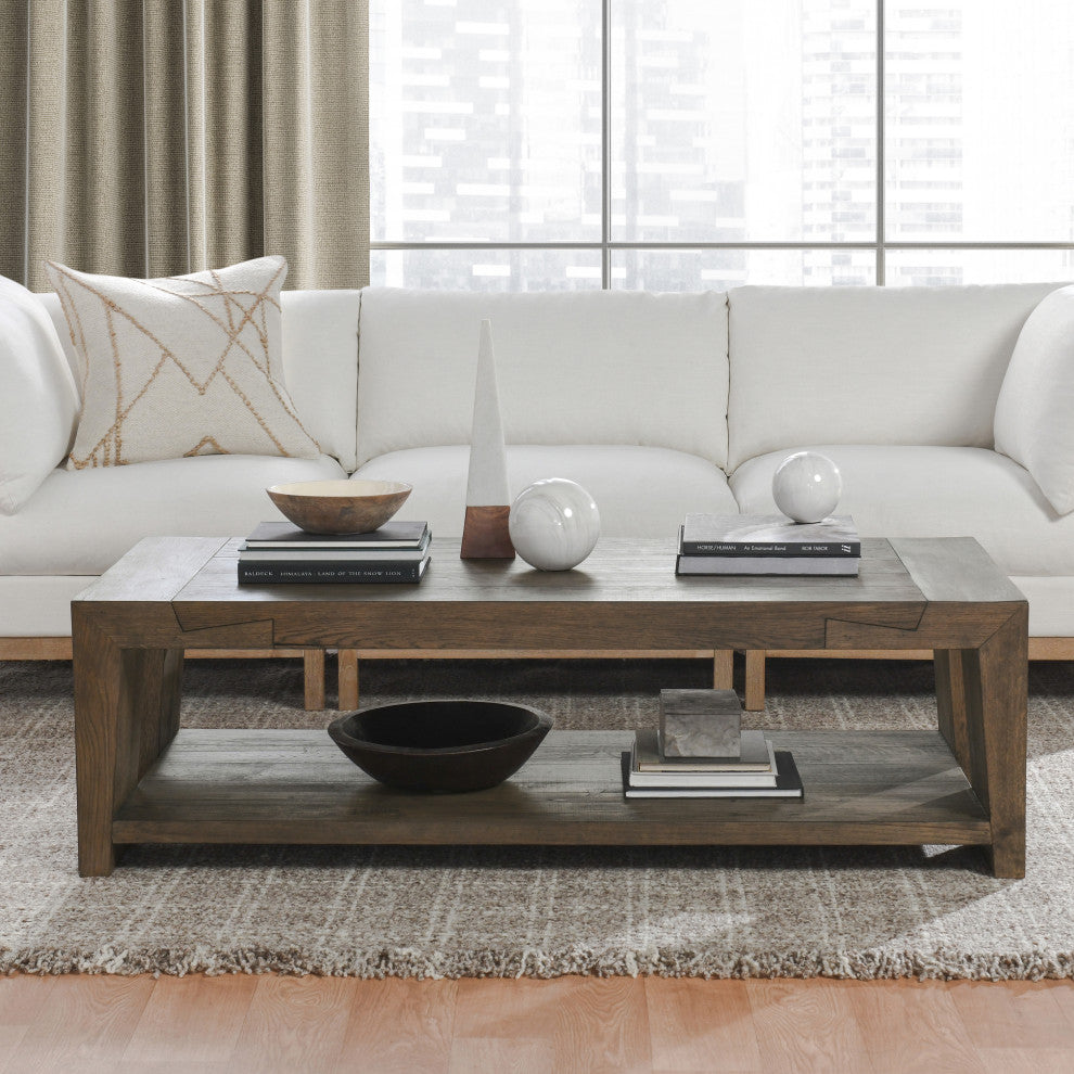Troy Oak Coffee Table, Antique Brown