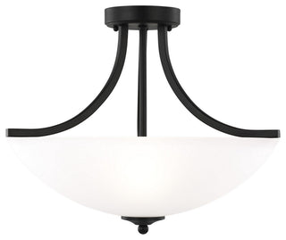 Geary 3-Light Semi-Flush Convertible Pendant, Midnight Black