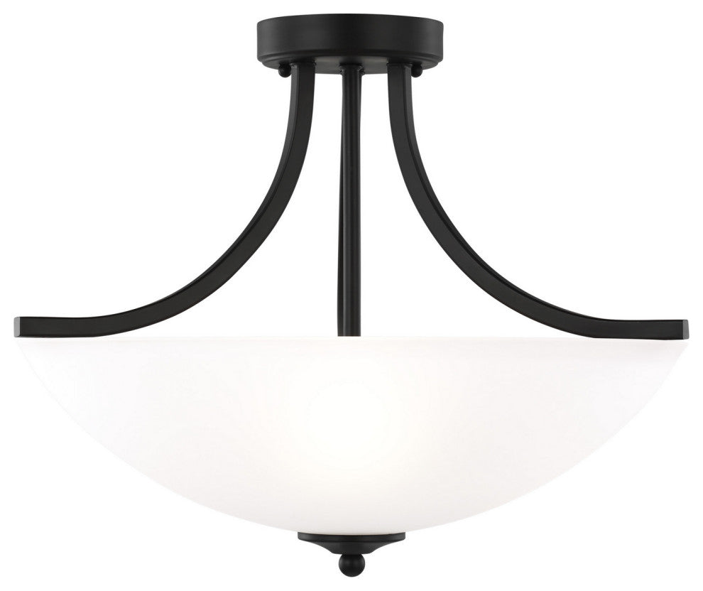 Geary 3-Light Semi-Flush Convertible Pendant, Midnight Black