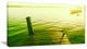 "Wooden Boardwalk in Green Sea" Sea Bridge Canvas Art Print, 40"x20"