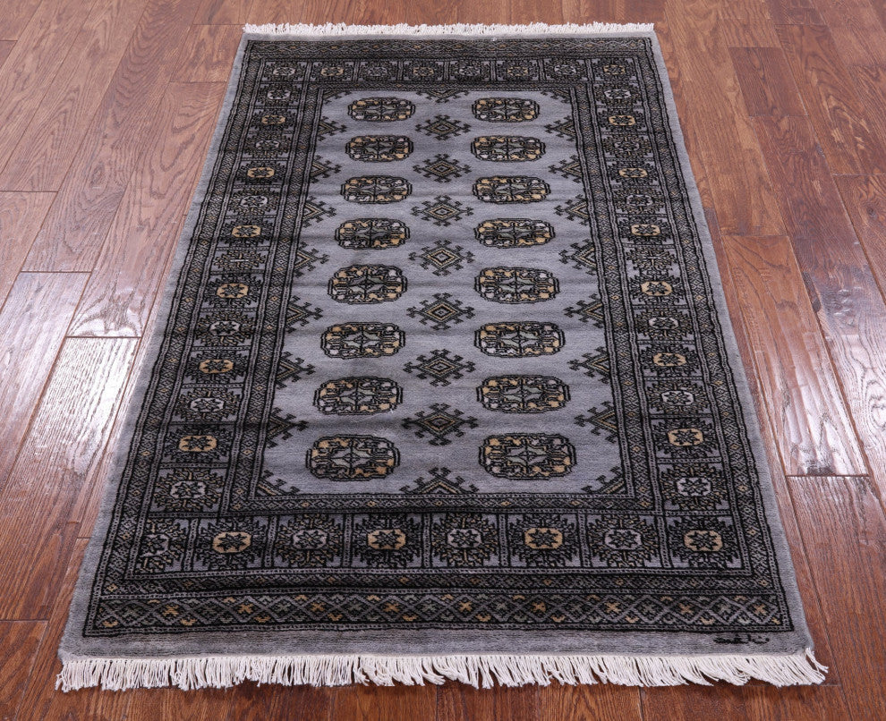 Hand-Knotted Signed Silky Bokhara Wool Rug 3' 3" X 5' 0" - Q13799