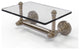 Dottingham Two Post Toilet Tissue Holder with Glass Shelf, Antique Pewter