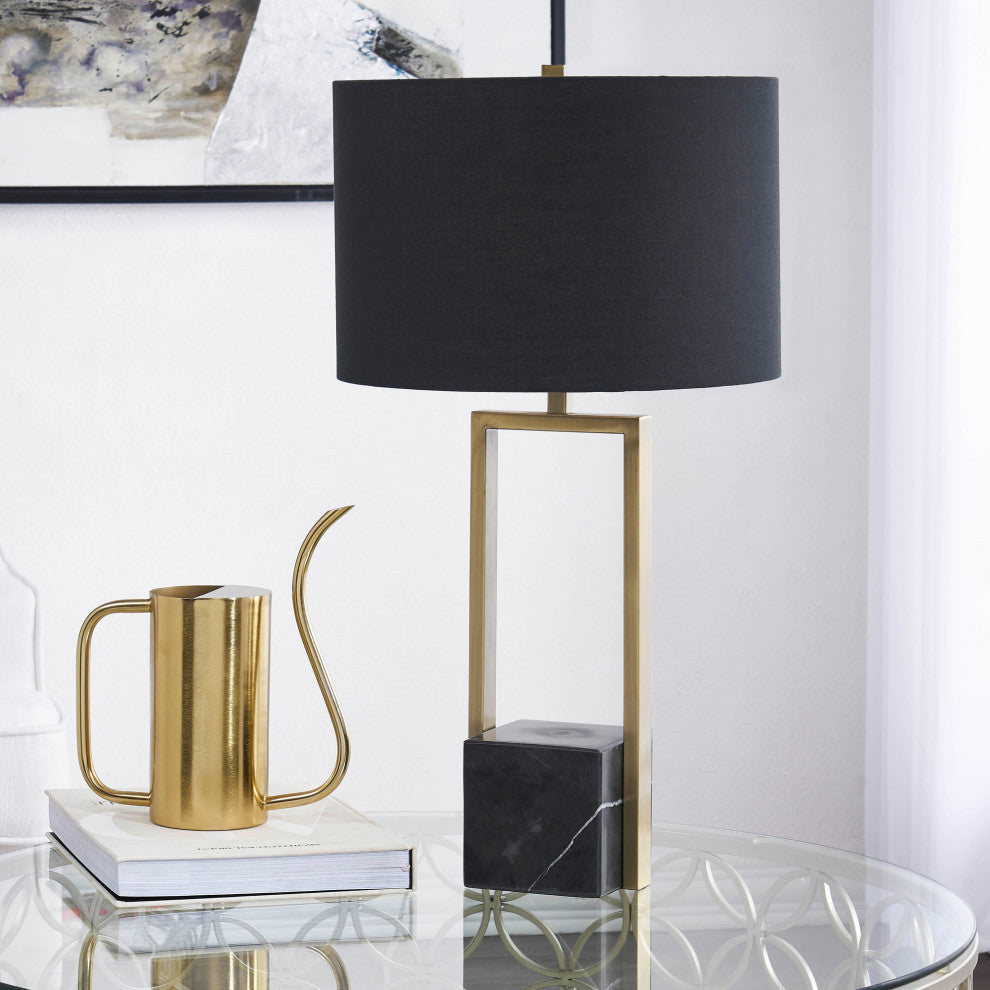 Arla Black Marble Table Lamp