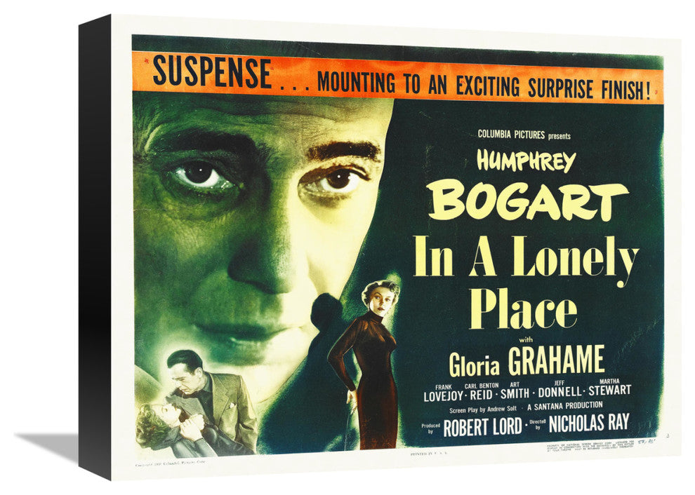 "In A Lonely Place" Stretched Canvas Giclee by Hollywood Photo Archive, 16"x12"