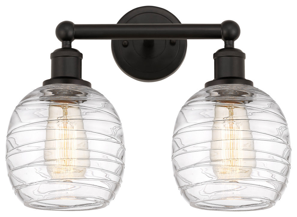 Innovations 616-2W-OB-G1013 Belfast 2 Light Bath Vanity Light, Oil Rubbed Bronze