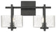 Innovations 312-2W-BK-CL 2-Light Bath Vanity Light, Black