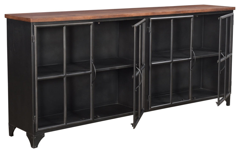 Tradition 95" Wide Sideboard, Brown/Black