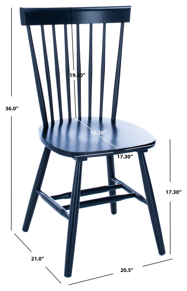 Safavieh Parker Spindle Dining Chair, Set of 2, Navy