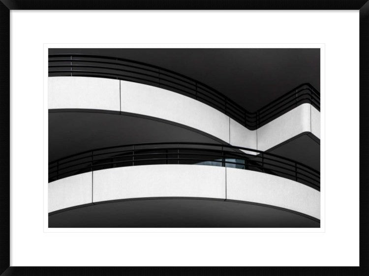 "Balcony Lines" Framed Digital Print by Gilbert Claes, 30x22"