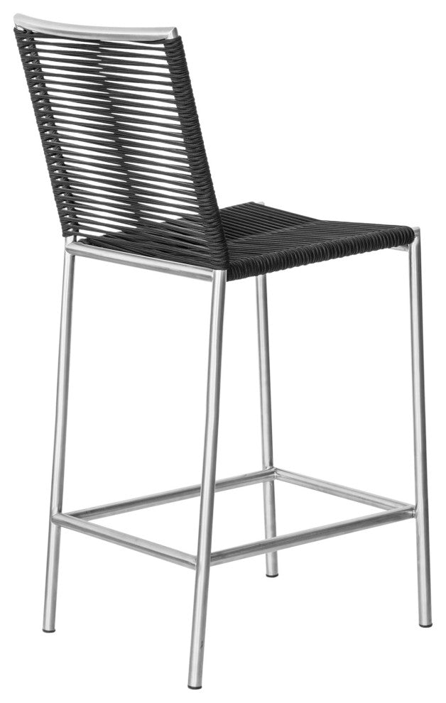 Discontinued Brynn Outdoor Barstool Black - Black