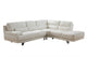 Vivian Leather Craft Sectional, Ivory White