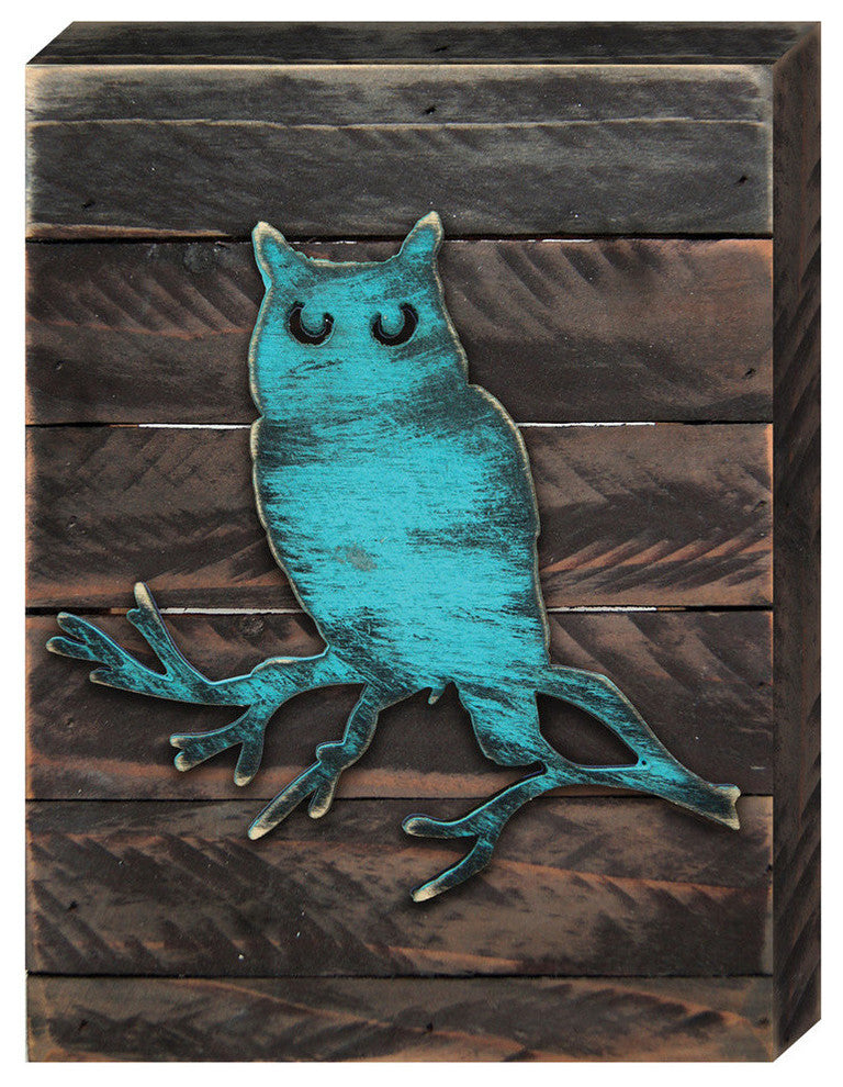 Owl Block Wildlife Decor