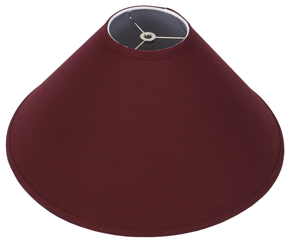 Fenchel Shades, 5"x18"x11" Spider Attachment Empire Lamp Shade, Linen Burgundy