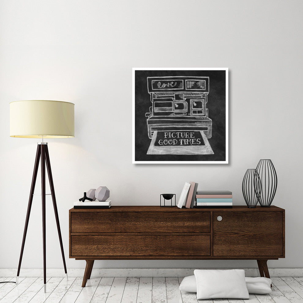 "Retro Polaroid Chalk" Digital Paper Print by Mary Urban, 38"x38"