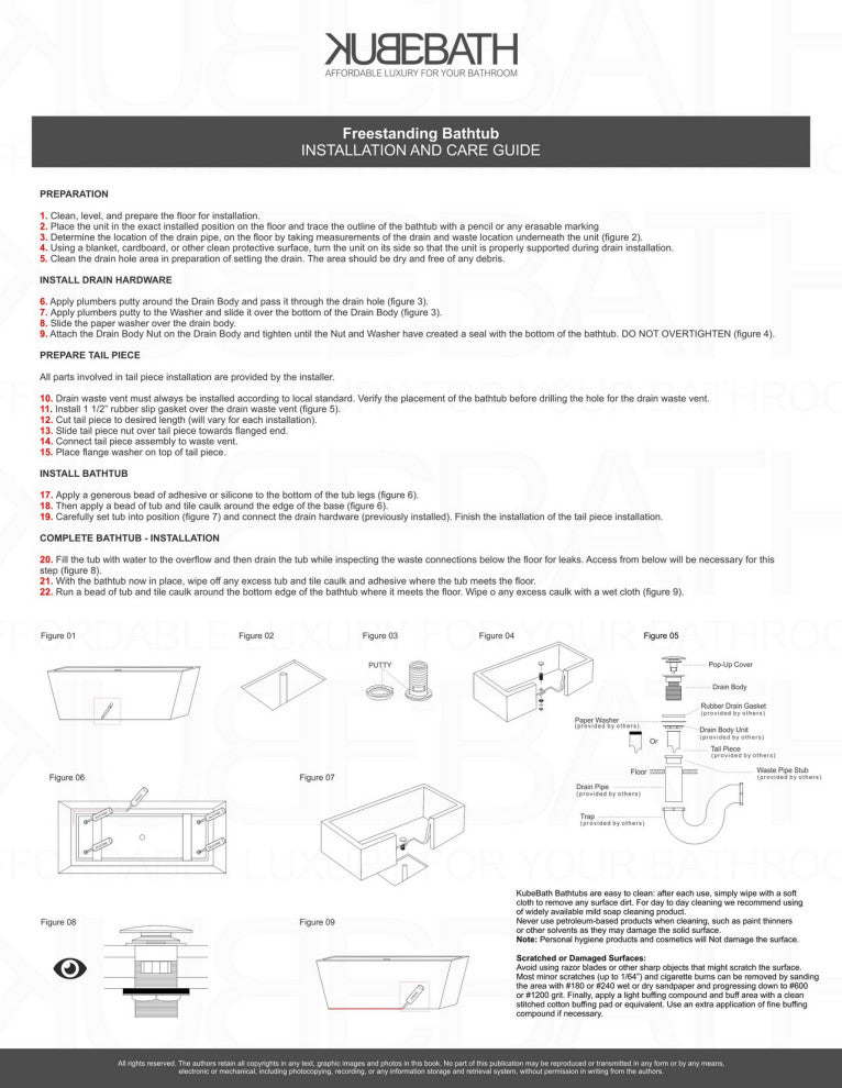 Kube Ovale 67" White Free Standing Bathtub