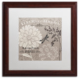 'French Linen Garden II' Matted Framed Canvas Art by Daphne Brissonnet