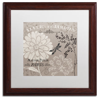 'French Linen Garden II' Matted Framed Canvas Art by Daphne Brissonnet