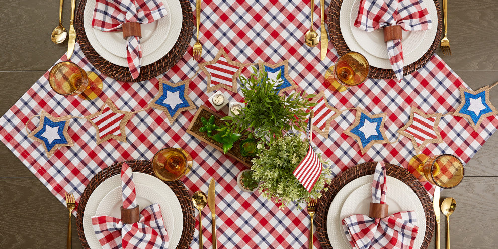 American Plaid Tablecloth 60X104