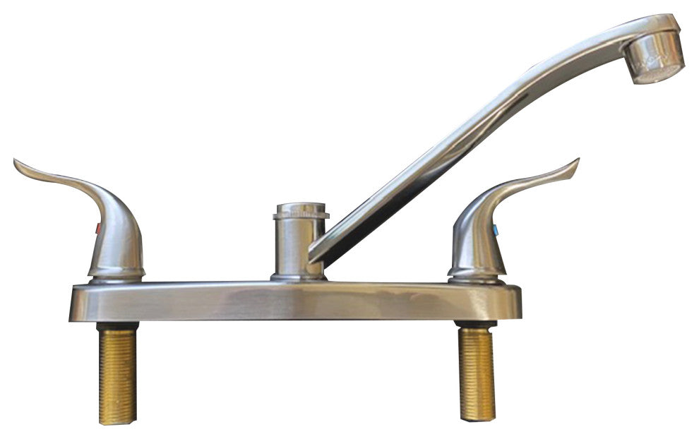 Two Handle Kitchen Faucet in Brushed Nickel Finish