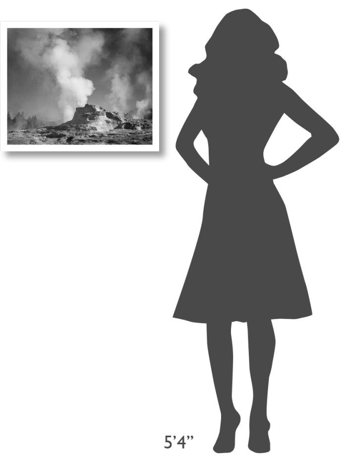 "Castle Geyser Cove, Yellowstone National Park, 1941-1942" Paper Art, 24"x20"