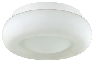 Disk, 1-Light Small Flush Mount, White