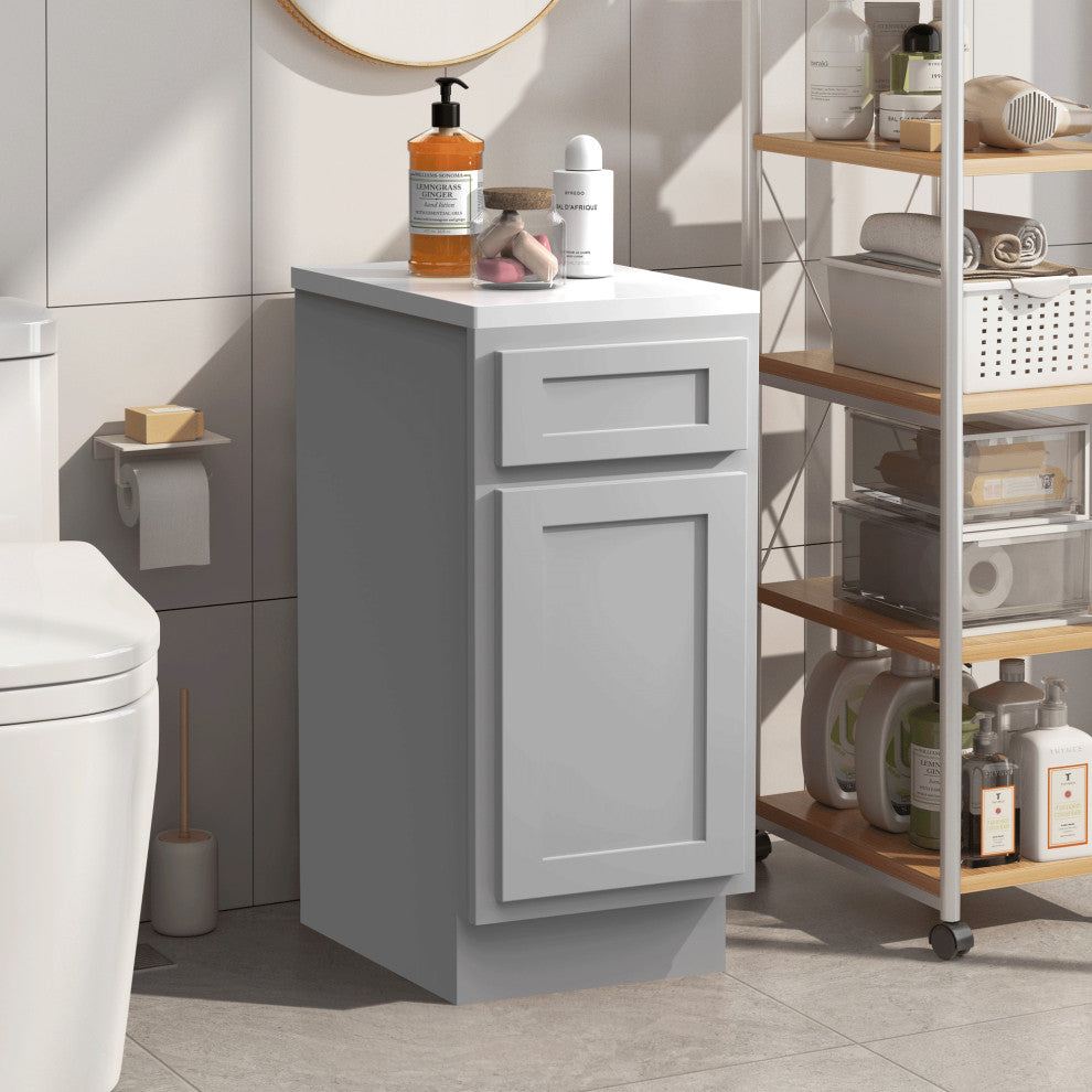 Vanity Art Vanity Cabinet, 15", Gray