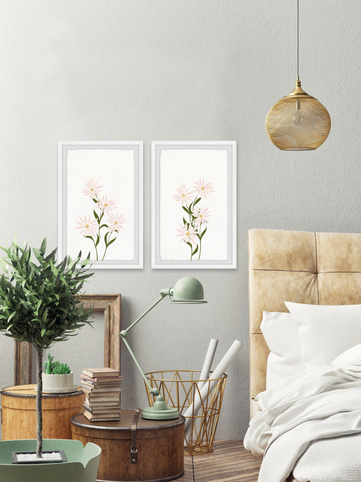 Happiness Blooms Diptych, Set of 2, 12x18 Panels