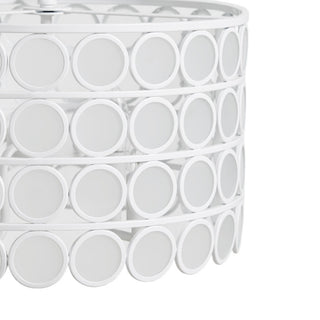 Hampton Hill Abbot 4-Light Glass Drum Shaped Chandelier, White