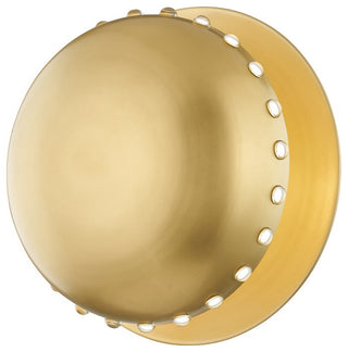 Nash 1-Light Large Flush Mount, Aged Brass
