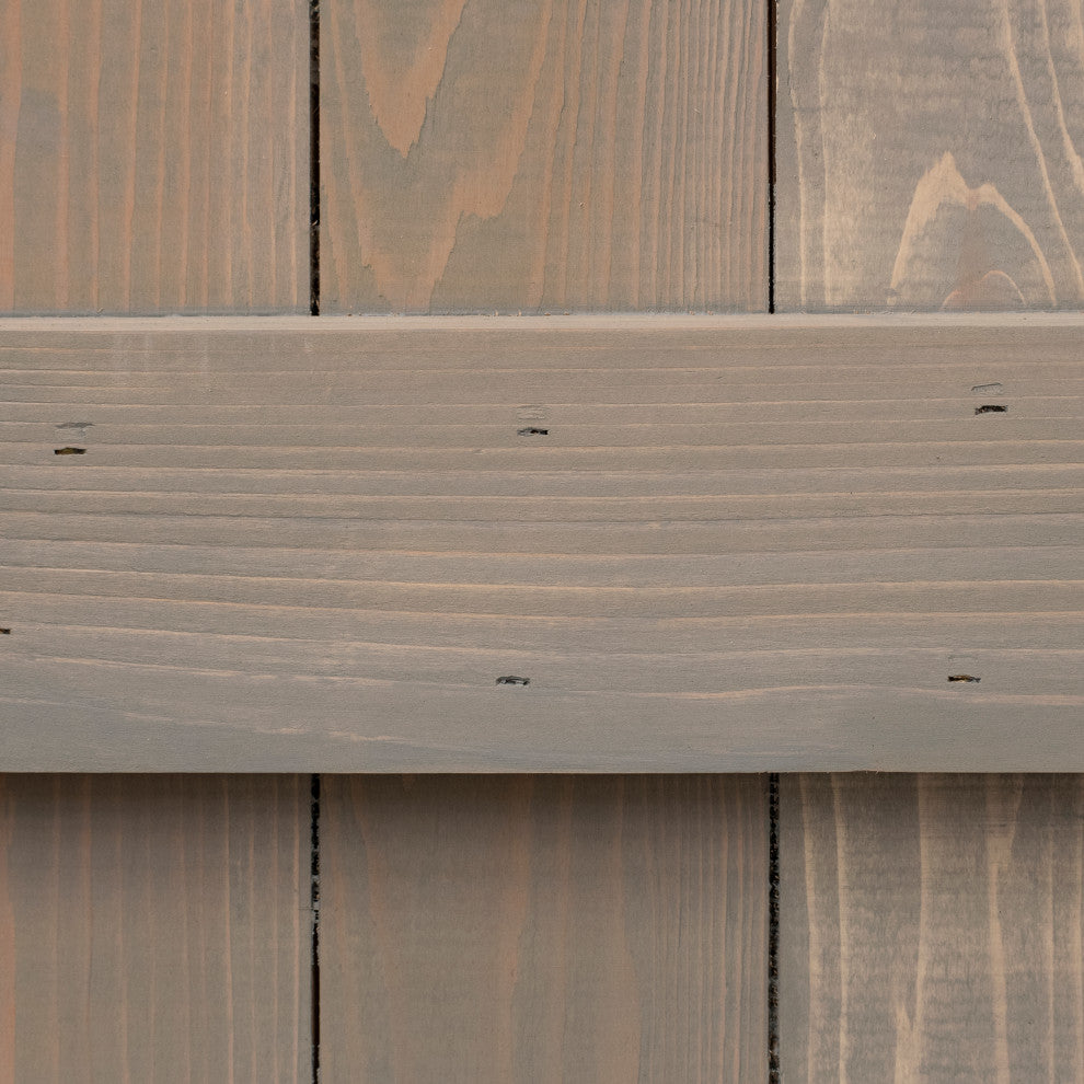 X Board and Batten Exterior Shutters Pair, Stone Gray, 42"
