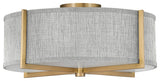 Hinkley Axis Medium Semi-Flush Mount, Heritage Brass