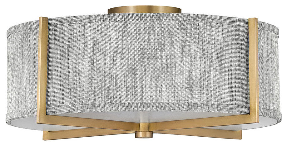 Hinkley Axis Medium Semi-Flush Mount, Heritage Brass