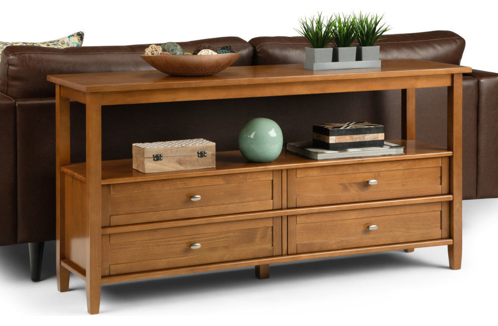 Warm Shaker Wide Console Sofa Table