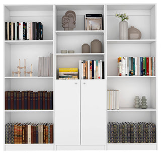 Oasis 3 Piece Living Room Set with 3 Bookcases, White