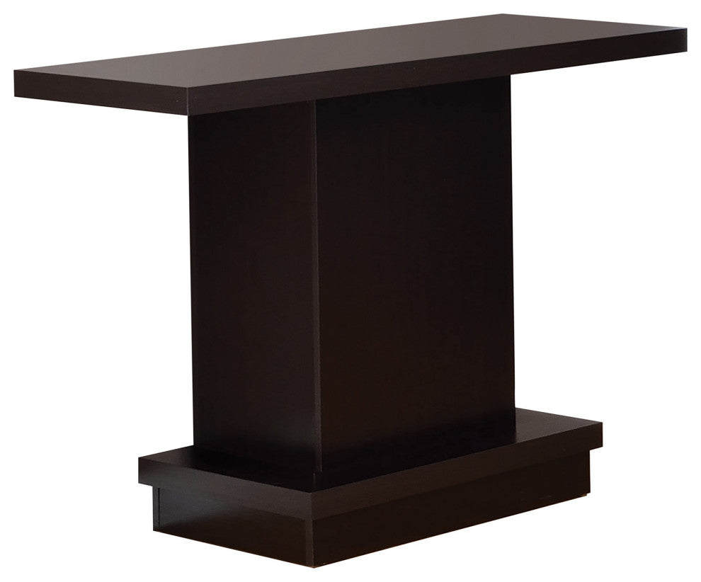 Pedestal Sofa Table, Cappuccino