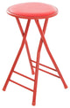 Trademark Home Collection 24 x 14 Cushioned Folding Stool, Red