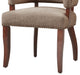 Madison Park Armed Transitional Dining Chair, Brown