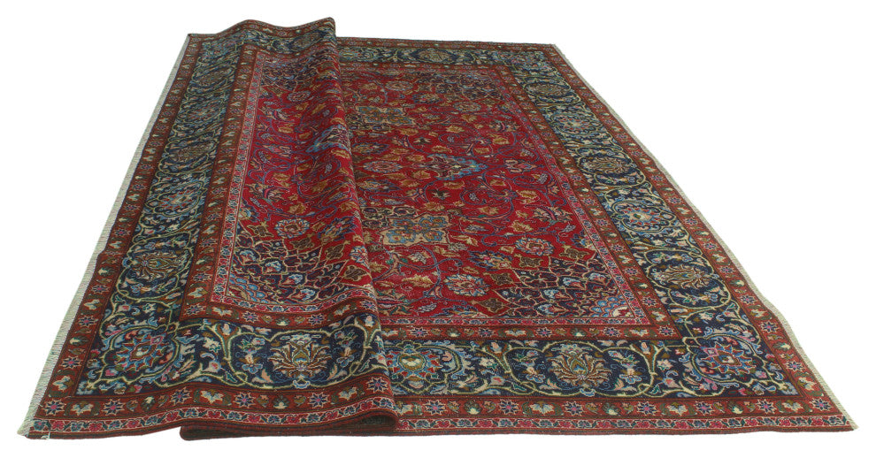 Vintage Distressed Birtel Red Rug