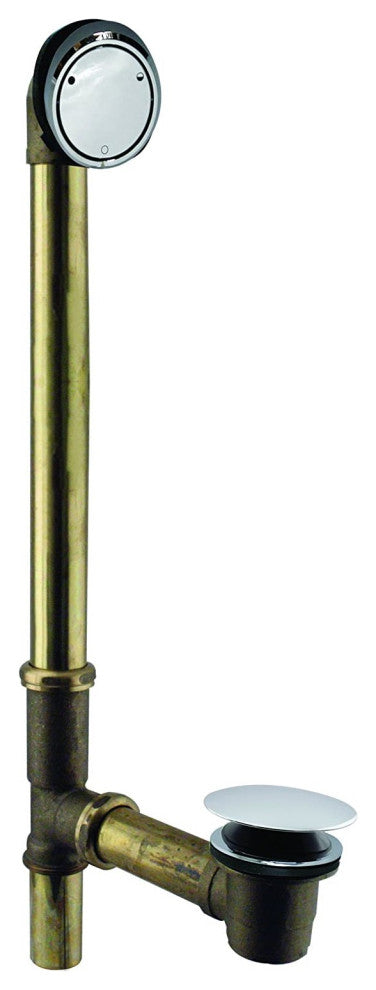 Patented Deep Soak Closing Overflow, ADA Approved Tip-Toe Drain, Polished Chrome