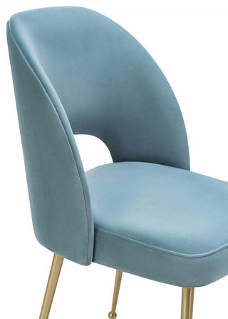 TOV Furniture Swell Sea Blue Velvet Chair