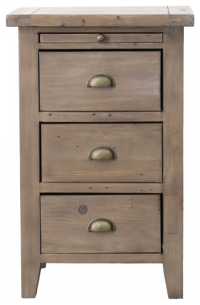 Irish Coast 3-Drawer Nightstand, Light Brown