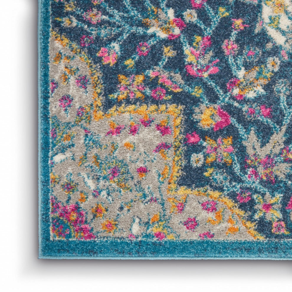 5' X 7' Teal Blue Power Loom Area Rug