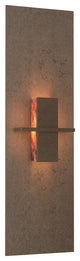 Aperture Vertical Sconce, Bronze Finish, Topaz Glass