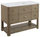 Lucian Bath Vanity, Pebble Oak, 48, White Zeus