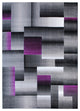 Angie Collection Rectangle 6'' x 9'' Blocked Area Rug, Purple