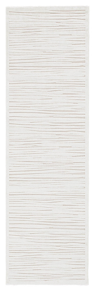 Jaipur Living Linea Abstract White Area Rug, 2'6"x8'